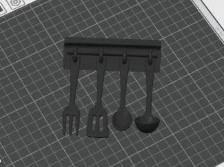 Spoon fork set, kitchen magnet, wall decoration