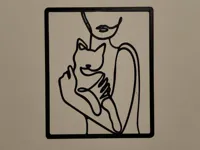 Tableau mural femme et chat — photo 2
