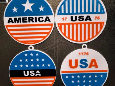 USA / AMERICA Christmas Ornament 