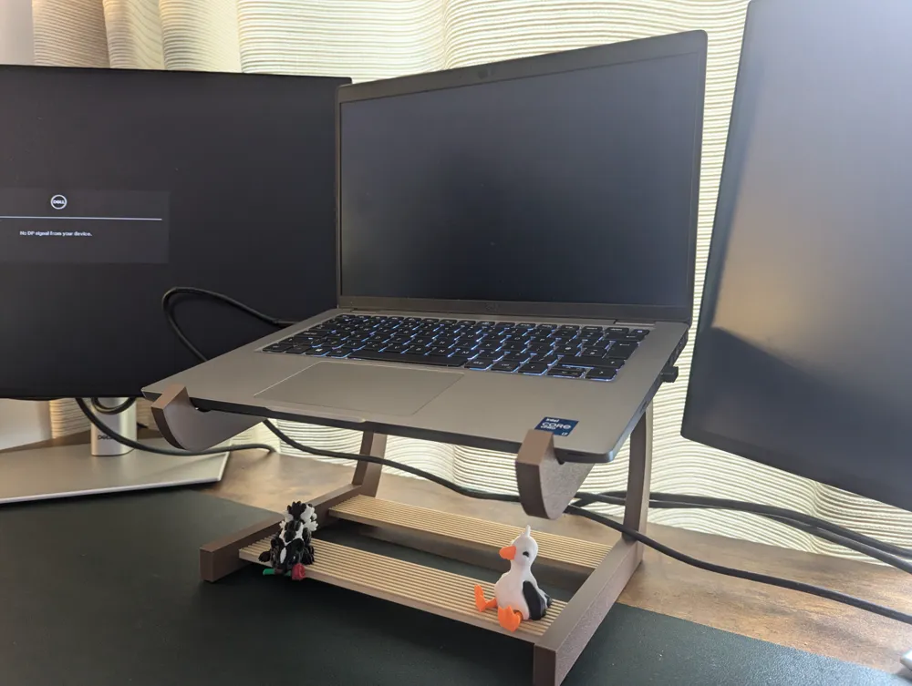 Modern Laptop Riser with Storage Space - Free 3D Print Model - MakerWorld