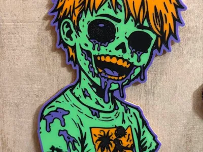 zombie boy wall art