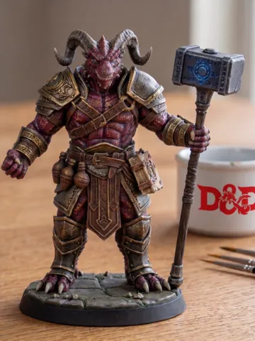 Adorno temático: D&D Dragonborn Barbarian-Wizard — vista de referencia 2