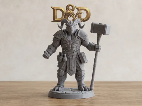 Adorno temático: D&D Dragonborn Barbarian-Wizard — referencia de MakerWorld