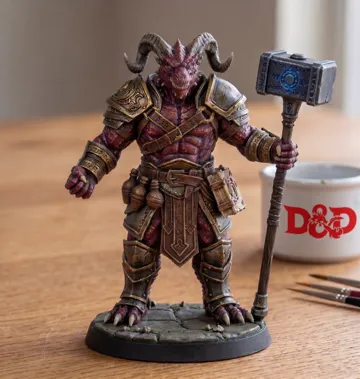Adorno temático: D&D Dragonborn Barbarian-Wizard — vista de referencia 4