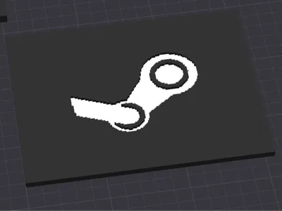 Steam Machine Faceplate - Steam Logo Pixelated