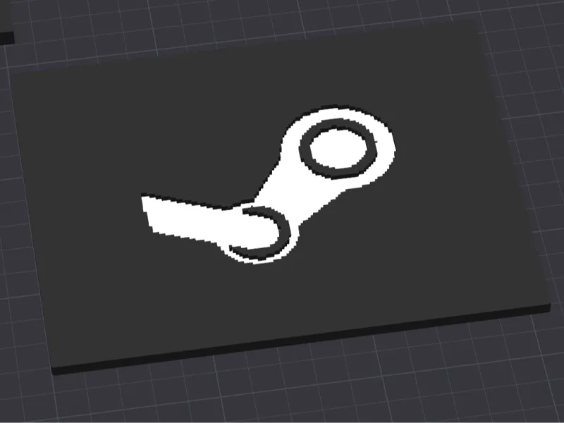 Steam Machine Faceplate - Steam Logo Pixelated