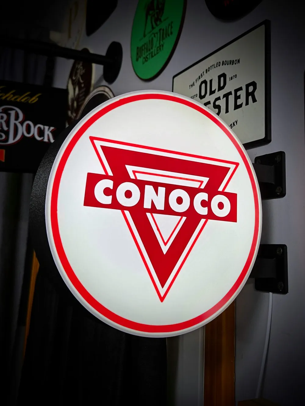 Conaco Gas Sign CONOCO - 2-Sided Gas Station Lightbox Sign - Free 3D Print Model ...