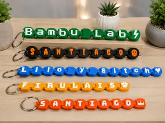 Llavero Con Tu Nombre Articulado!! con Simbolo