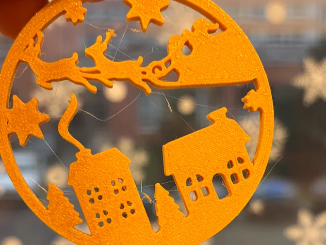 Santa Sleigh Ornament