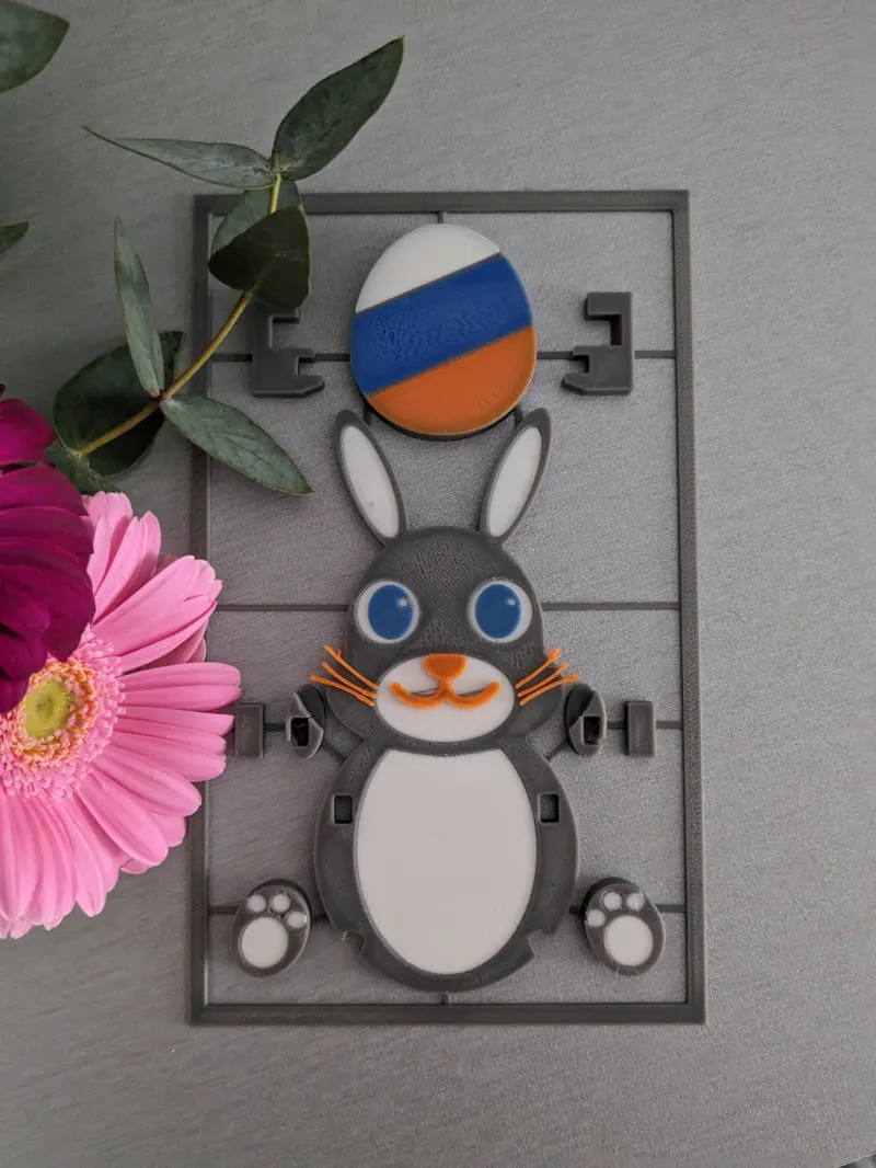 Easter Spring Bunny with Egg - 3D Kit Card