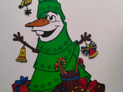 Olaf as a Christmas tree