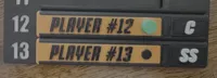 Nameplates with magnet hole and batter marker