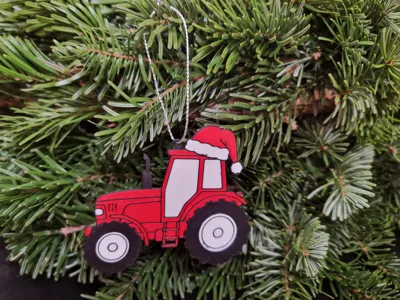 Tractor Christmas Tree Ornament