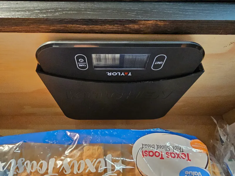 Slim Kitchen Scale Holder – 2S Tape Mountable 