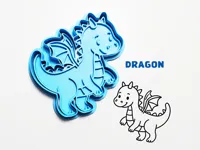 Emporte-pièce / tampon dragon — photo 2