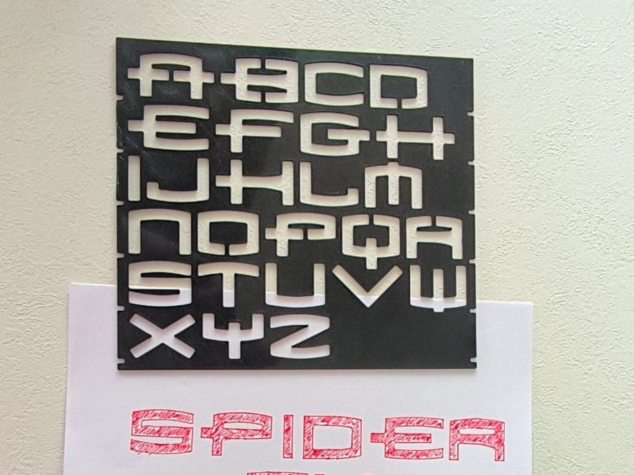 Spider-Man Inspired Alphabet Stencil