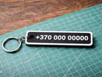 Phone Number Keychain (Fully Customizable)