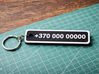 Phone Number Keychain (Fully Customizable)