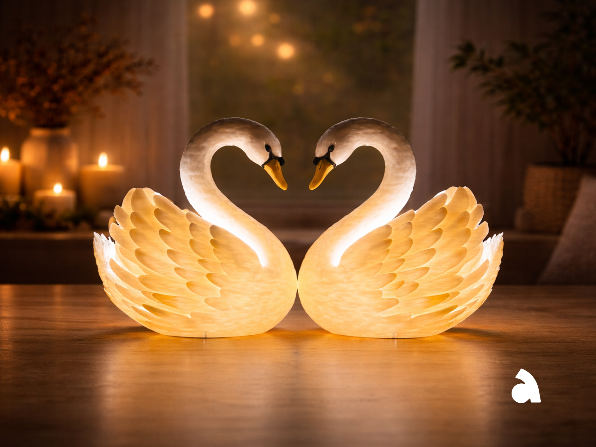 Swan Table Lamp-A Special for Valentine’s Day