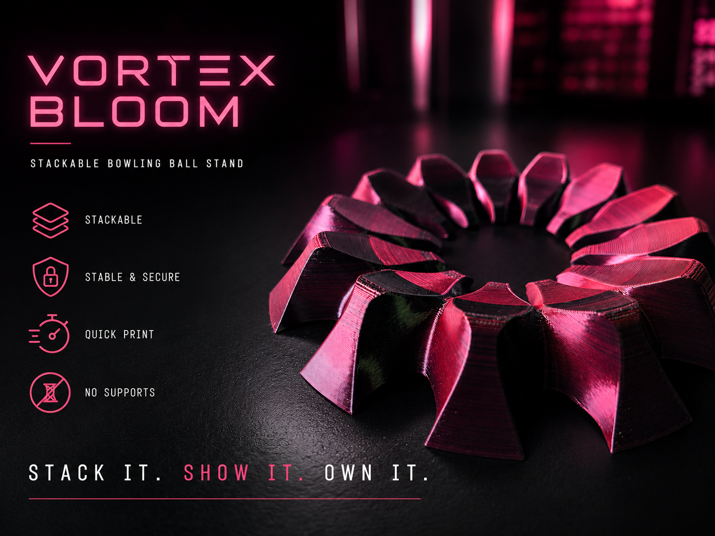 Bowling Ball Holder | Vortex Bloom