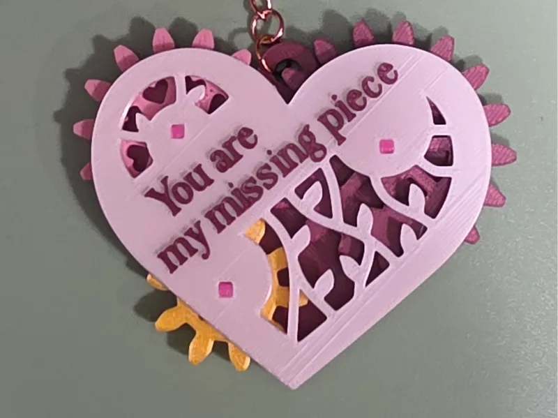 Missing Piece Mechanical Keychain