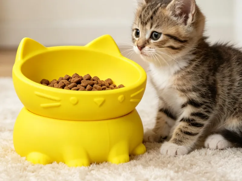 超可爱小猫造型猫粮碗