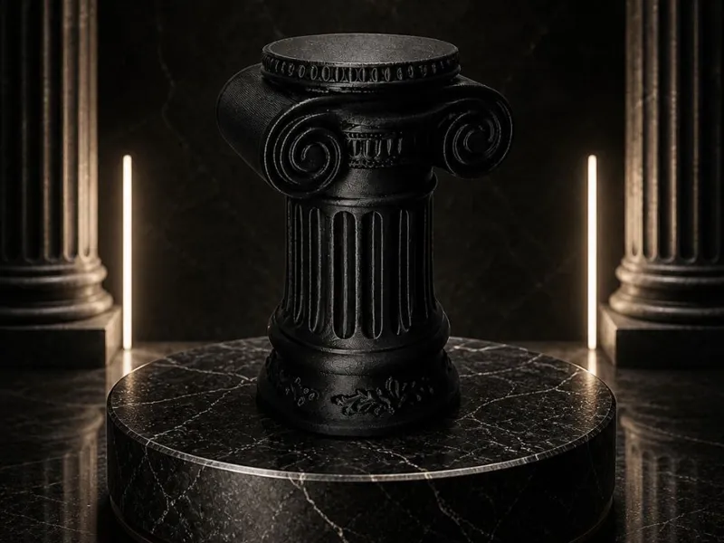 Greek column keychain display - Ionic style