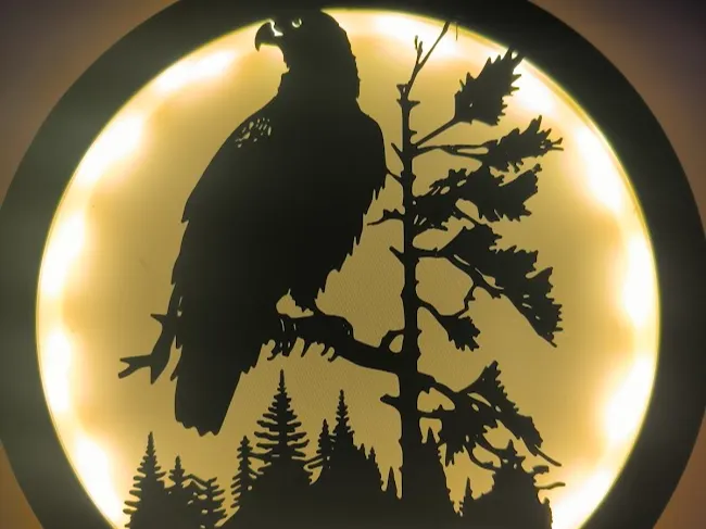Silhouette lamp Adler eagle