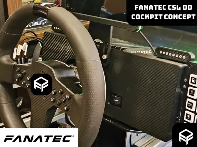 CSL DD Base cockpit concept (Fanatec base)