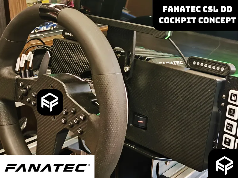CSL DD Base cockpit concept (Fanatec base)