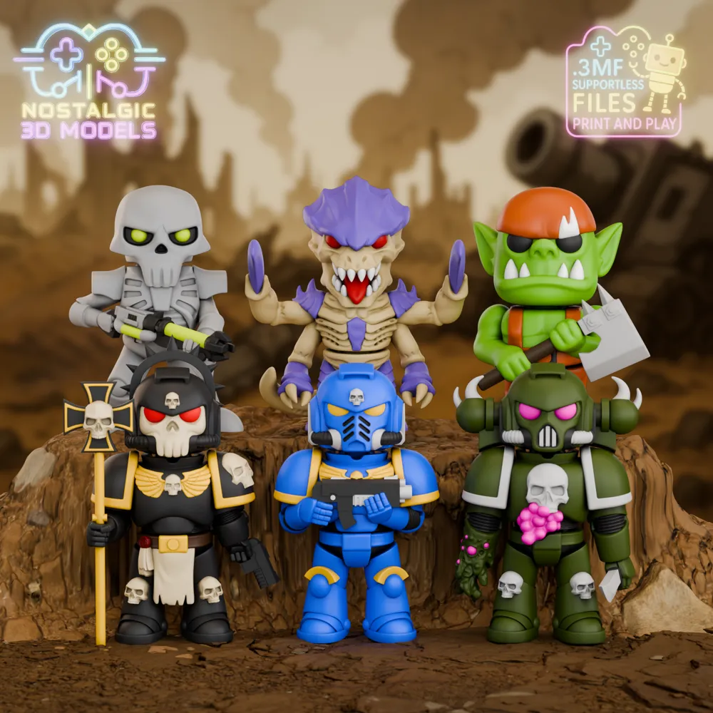 Ork SUPPORTLESS Print in Place Keychain Orc Flexi - Free 3D Print Model ...