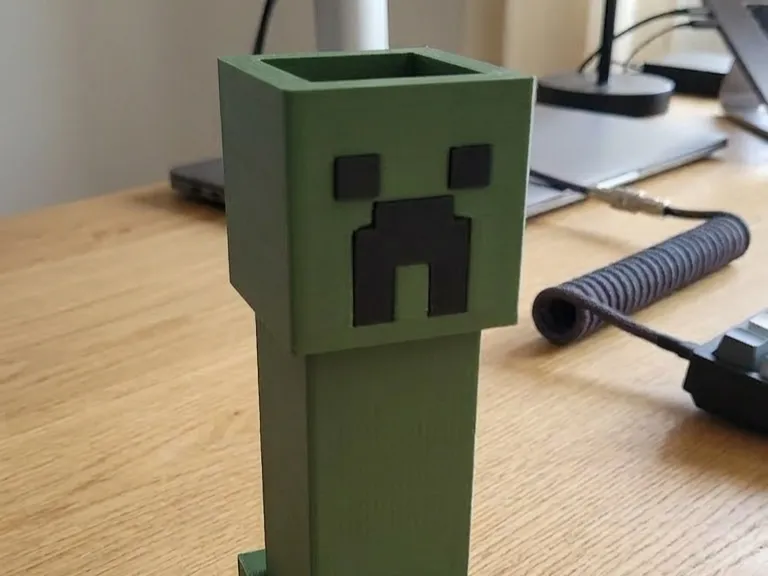 Minecraft Creeper Pen Holder – No Supports/Modular