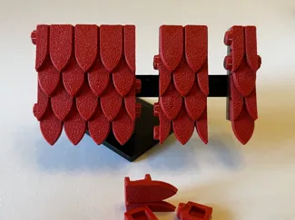 L E G O compatible roof shingle - Dragonscale