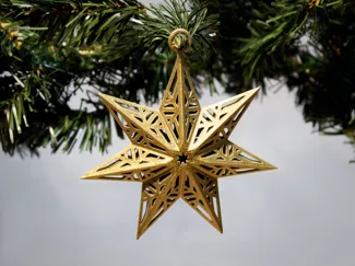 Snowflake Christmas Star Ornament