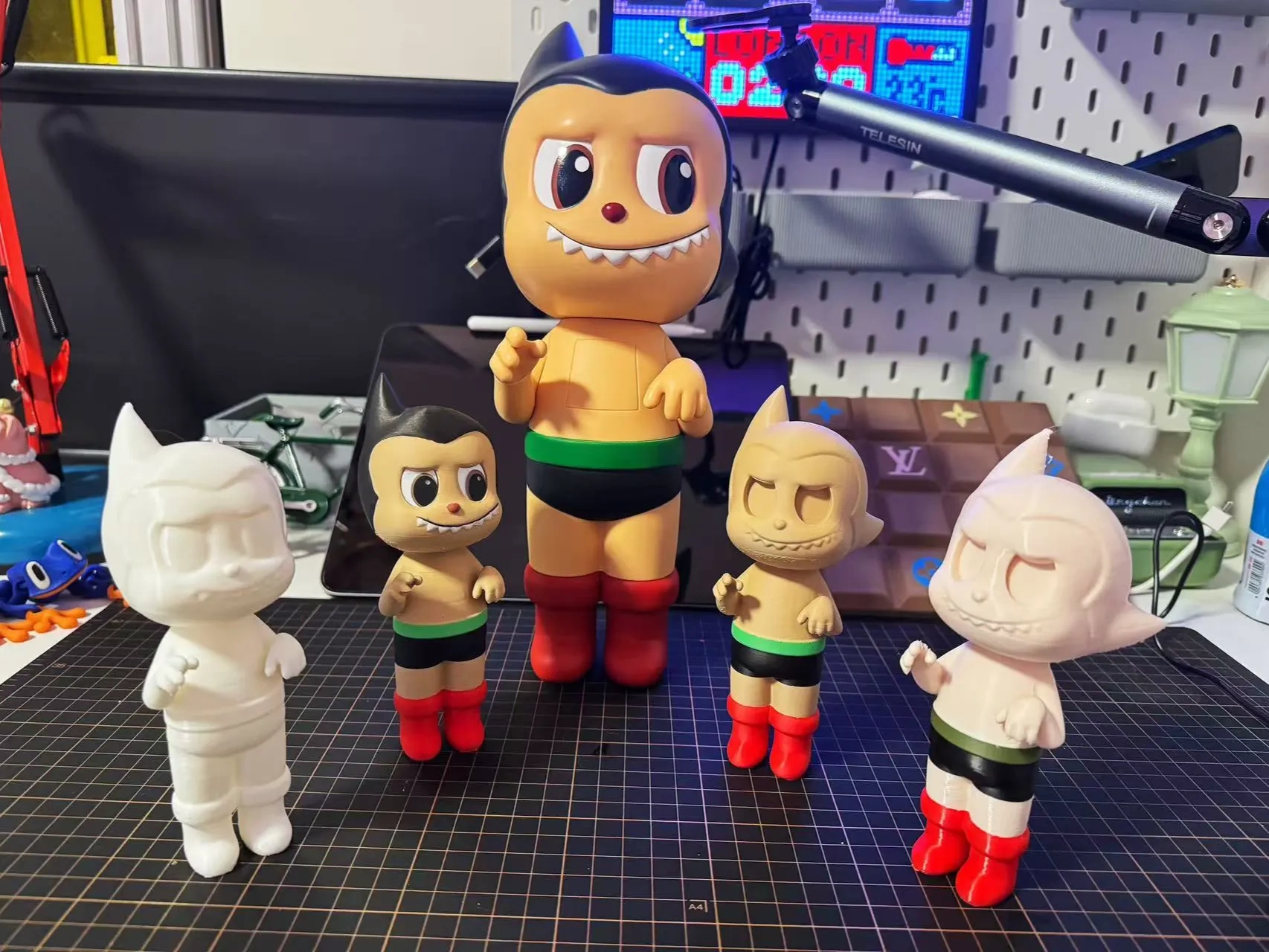 その他 Labubu Astroboy how2work 10cm Labubu 阿童木Labubu x Astro boy x How2work