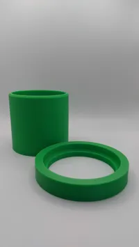 0.2mm layer, 6 walls, 0% infill bottom part / 10% top part
