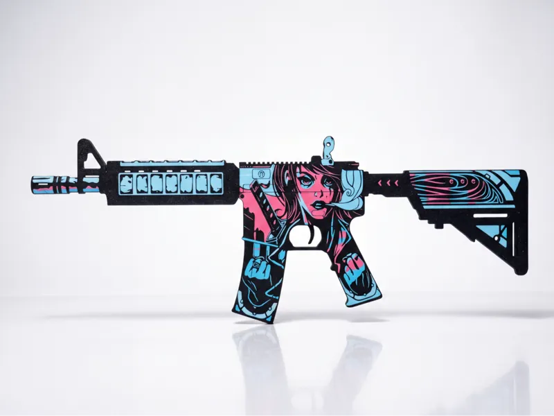 M4A4 | Neo-Noir – 3D Printed Wall Art