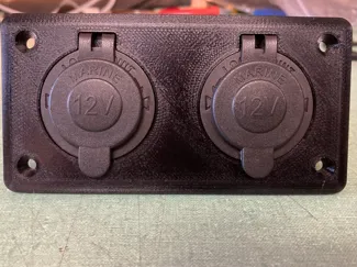 Dual 12V Socket Panel Mount