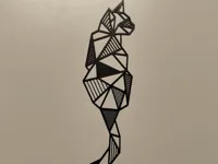 Chat lowpoly - décoration murale — photo 2