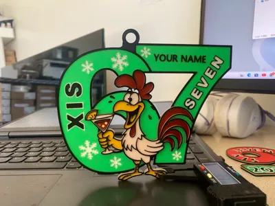 Customizable “67 Chicken” Ornament (4 & 5 Color)