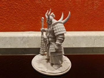 Figura decorativa: Oni Ogre Mage - Demonic Warlord & Spiked Kanabo — vista de referencia 3