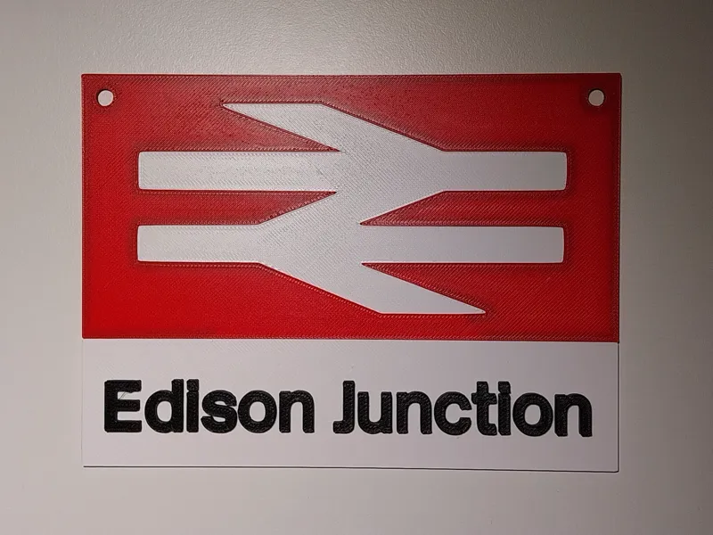 Model Railway Layout Name Plate - Editable Name
