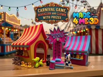 Letrero o emblema decorativo: Carnival booth and game for flexi articulated play — vista de referencia 3