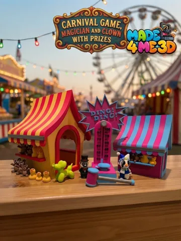 Letrero o emblema decorativo: Carnival booth and game for flexi articulated play — vista de referencia 2