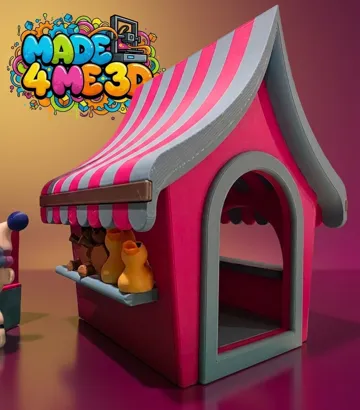 Letrero o emblema decorativo: Carnival booth and game for flexi articulated play — vista de referencia 5