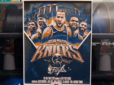 New York Knicks NBA Finals 2026 HueForge -W+WO AMS