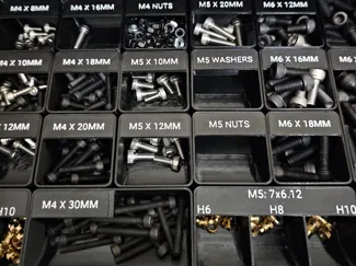 Gridfinity Bolt and Threaded Insert Organizer