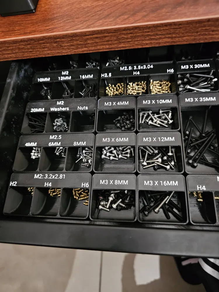 Gridfinity Bolt and Threaded Insert Organizer - Free 3D Print Model ...