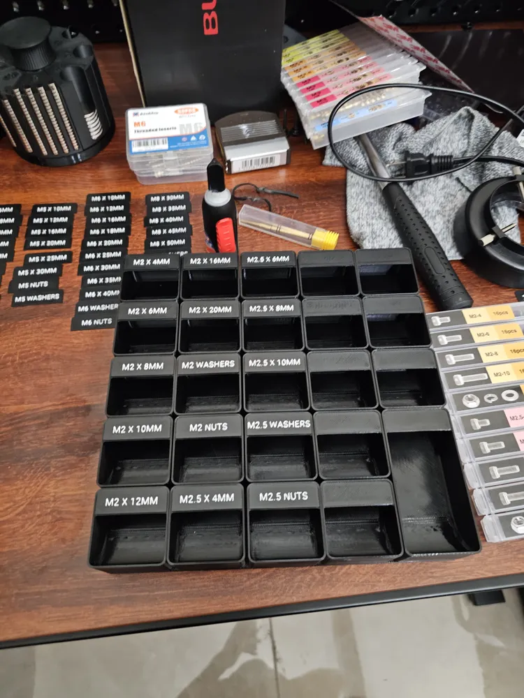 Gridfinity Bolt and Threaded Insert Organizer - Free 3D Print Model ...