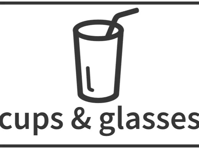CUps and glasses sign